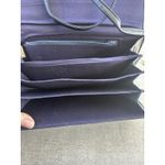 Vintage Sassy Navy Blue Small Purse Clutch Handbag Envelope W/ Bow 70's 80's Photo 7