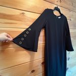 Carmen Marc Valvo  Elegant Black Dress with Flared Sleeves size 6. NWOT Photo 3