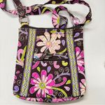 Vera Bradley  Brown Pink Paisley Canvas Crossbody Handbag Bag Purse Casual Photo 0