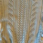 LC Lauren Conrad Cream Sweater Ruffle Eyelet Lace Large Photo 8