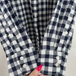 J.Crew  Size S Gingham Classic Button Down Shirt in Boy Fit Shirt B9491 Navy Photo 5