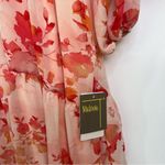 Melonie MIDI Dress NEW Medium Fall Floral Long Sleeve V Neck Tiered Sundress Photo 6