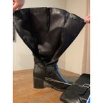 White Mountain NWT  Black Slouch Boots 8.5 Wide Calf Women’s Heeled Boot Belted Photo 8