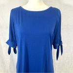 Ronni Nicole cobalt royal blue short tie sleeve shift dress size 6 Photo 3