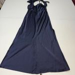 Fame and Partners  Francois Gown navy blue silky cocktail dress Size 14 Photo 5