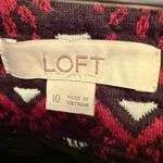 Loft  geometric patterned black and maroon skirt   Photo 2