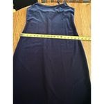 Vintage Stenay Velvet Navy Blue Cocktail Evening Dress Back Slit Long Size 10 Photo 9