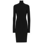 Norma Kamali Black Long Sleeve Turtleneck Midi Dress Size S Photo 1