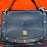 MCM Vintage  Black Leather studded Shoulder Bag Photo 3