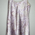 Oscar de la Renta Pink Label Lilac Paisley Satin Slip Dress L Coquette Y2K Soft Photo 0