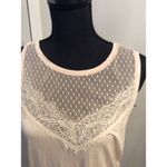 H&M  Size Large L Light Pink Sleeveless Shirt Lacey Front Photo 1