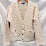 Maje  Moovida Metallic Cardigan Sweater In Camel Fall‎ Preppy Minimalist Luxury Photo 0
