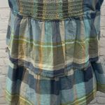 Loft  Green & Blue Plaid Cami Top-Petite Medium Photo 3