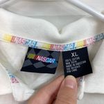 NASCAR women's white collared sleeveless button cotton polo embroidered shirt XL Photo 2