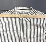 Revolve Frame  Linen Blend Striped Organic Short Sleeve Button Up Blouse Size XS Photo 12