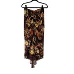 Veronica Beard  Pixie Floral Print Skirt Oxblood Multi Silk Ruched Midi Size S 4 Photo 3