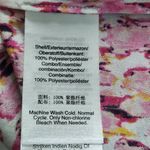  Short Sleeve Pink Print Blouse Size Medium DKNY White and Pink Top Photo 6