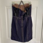 NWT String a Star Dark Purple Strapless Dress With Side Zipper Size 2 Photo 3