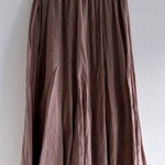 Vintage Skirt Womens Med Brown Maxi Boho Festival Cottagecore Prairie Western Photo 0