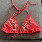 Xhilaration Xhiliration | Bikini Top | Coral with beaded pattern Photo 0