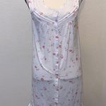 Body Touch white floral lace pleated button down nightgown Photo 0