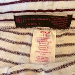 No Boundaries Beachy Comfy Knit Shorts Wine White Striped Elastic Waist Frayed Hem XS Photo 9