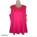 kim rogers  Pink Baja Beach Tank Top Size Large NWT Photo 0