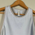 Athleta  Chi Dot Mesh‎ Workout Active Crop Tank Blue size XS Sporty Athlesiure Photo 1