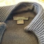 Strenesse Gabriele Strehle Black Ribbed Knit Zip Sweater Women's Italy Medium Gray Photo 6