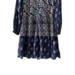 Maeve  Anthropologie Carlita Tiered Tunic Lined  Dress Blue White SZ XS #1802 Photo 4