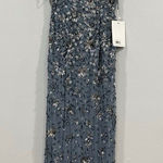Mac Duggal  5477 Slate Gray Floral Embellished Scoop Neck Evening Gown Sz 4 NEW Photo 0