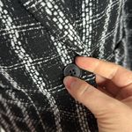 Lush Clothing LUSH Tweed White Black Silver Plaid Wool Blend One Button Blazer Size M Photo 7