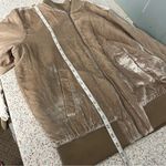 Madewell  Velvet Bomber Jacket Silk Velour Lightweight Champagne Women’s Medium Photo 6