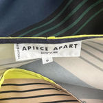 Apiece Apart Long Tunic Top Side Slits Coverup Colorful Striped Navy Blue Size 0 Photo 9