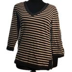 Tommy Hilfiger  women’s size small, striped V-neck, long sleeve top Photo 0