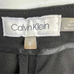 Calvin Klein  Women's Black Dress Pants Size 8 Business Straight Leg Front Slit Photo 7
