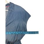 Boden Denim Chambray Button Front Tie Waist Shirt Dress Soft girl feminine Sz 14 Blue Photo 6