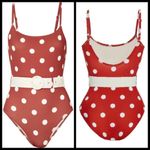 Solid & Striped 💕💕 Nina Belted Polka Dot Swimsuit Photo 14