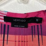 Vertigo Paris Vertigo Pink Striped Layered A Line Short Sleeve Mini Dress Photo 4