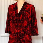 Dana Buchman 3/$20 Red Paisley Blouse 3/4 Sleeves Photo 0