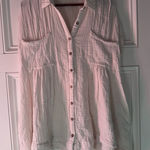 Free People  sleevless gauze button down dress- Small Photo 0