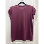 Lululemon  “Breathe Deeply” Garnet Burgundy Roll Around Tee Shirt Sz 6 Photo 2