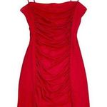 Vintage 90s Koji Yohji Red Spaghetti Strap Mini Dress Size Small Photo 0