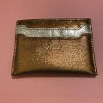 J.Crew Metallic Leather Cardholder (OS) Gold Bronze Silver Photo 0