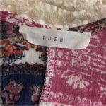 Lush Clothing Lush Pink Crochet Racerback Print Dress Photo 3