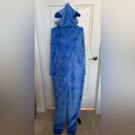 Disney  Lilo & Stitch Sleepwear One Piece Adult Costume Pajamas Plush Hood Sz Med Photo 8