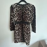 Leopard Print Dress Velvet Bodycon Lace Trim Party Cocktail Mini Size‎ M Brown Size M Photo 8