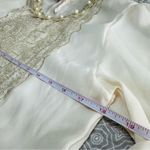 Vintage Gold Ivory Lace Beaded High Neck Embellished Blouse Size L Size L Photo 11