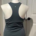 Zella  athletic ruched‎ midi dress with removable cups size L slate blue color Photo 2