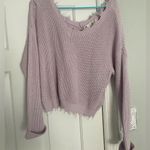 Jessica Simpson  frayed cropped sweater Photo 0